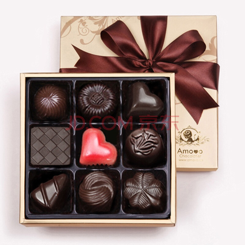 AMOVO魔吻 纯可可脂手工巧克力 精美礼盒装
