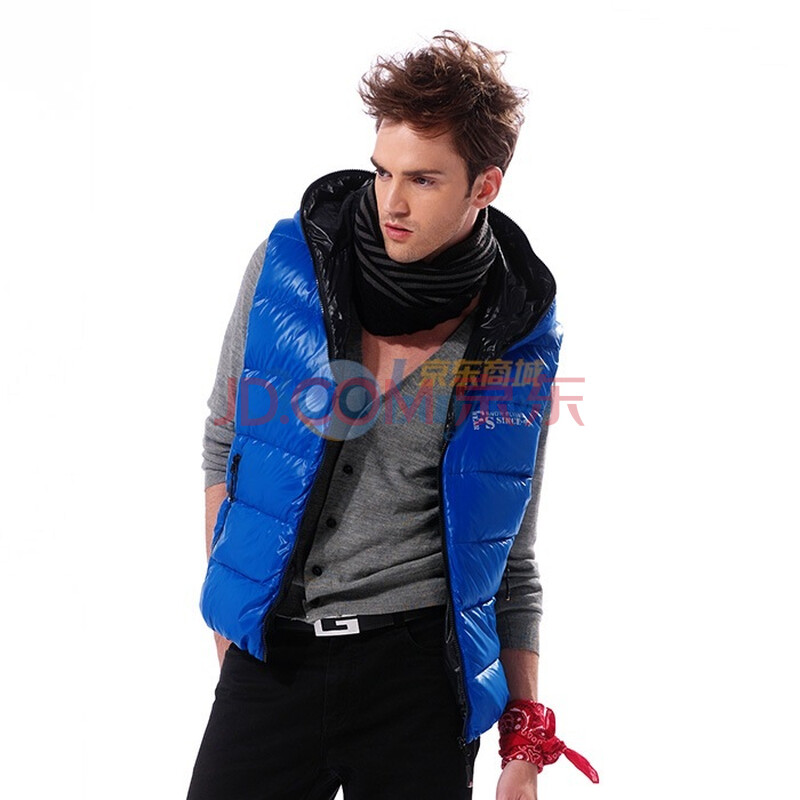 雪中飞<em>羽绒</em>服 男短款情侣<em>连帽马甲</em> XR8003 宝