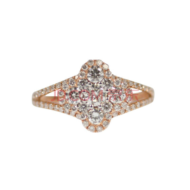 闪烁 幸福草钻石彩金戒指 14#(14号戒圈)图片