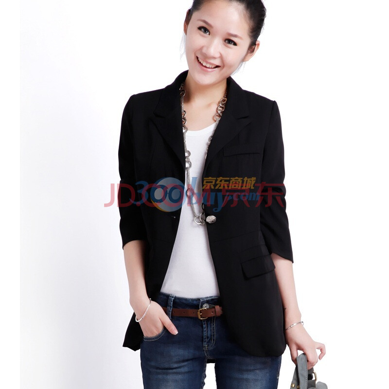十衣素 新款背后雪纺<em>小西装</em>修身<em>外套女装</em>L529