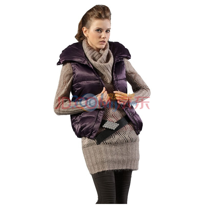 太阳谷 多变大翻领女士<em>羽绒马甲背心</em> <em>女装羽绒</em>