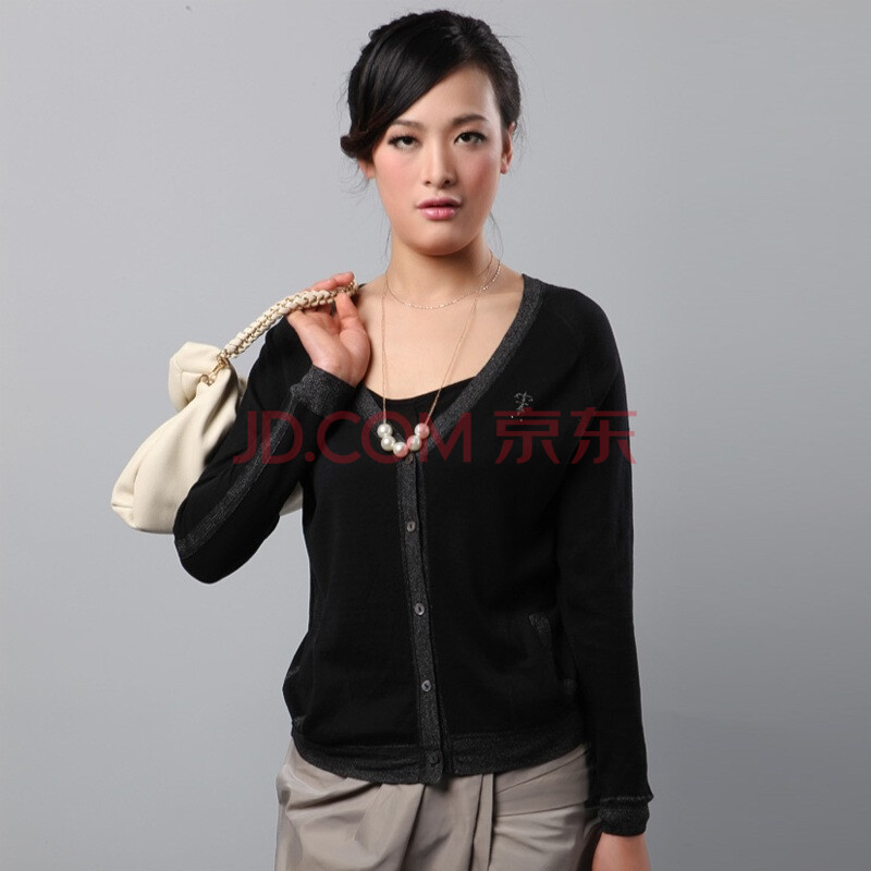 斐梵 Femfey <em>女式针织</em>衫<em>外搭开衫</em>桑<em>蚕丝</em>棉女款