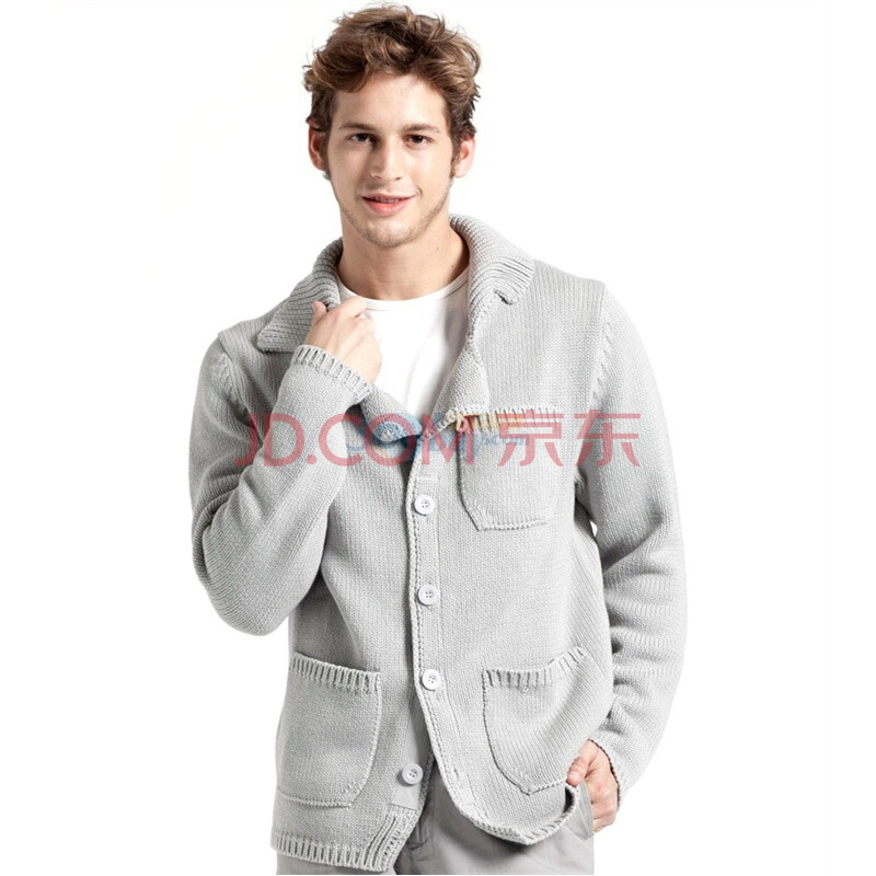 LLSibling 男装 <em>毛衣</em> <em>男士</em>大翻领<em>休闲</em>学院风<em>毛衣</em>