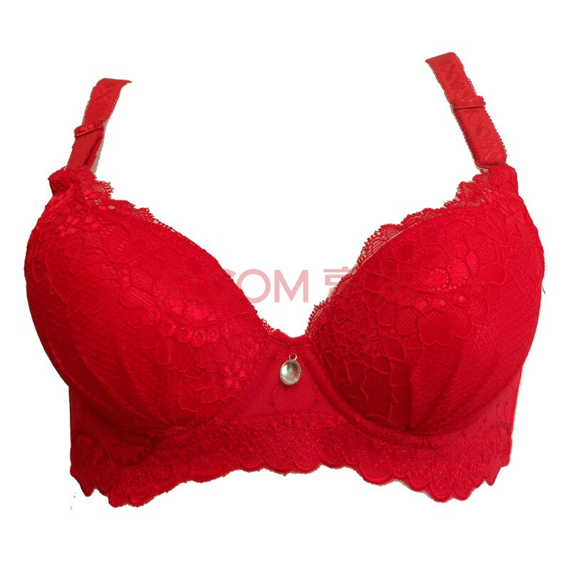年<em>红色</em>内衣 竹炭纤维健康人参咖喱丰胸<em>文胸</em>80