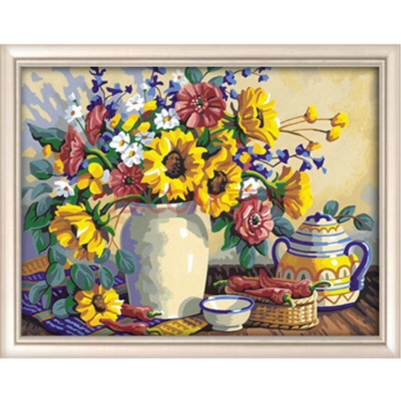 手绘<em>油画</em> DIY<em>数字油画</em> 家中一角40X50CM<em>图片</em>