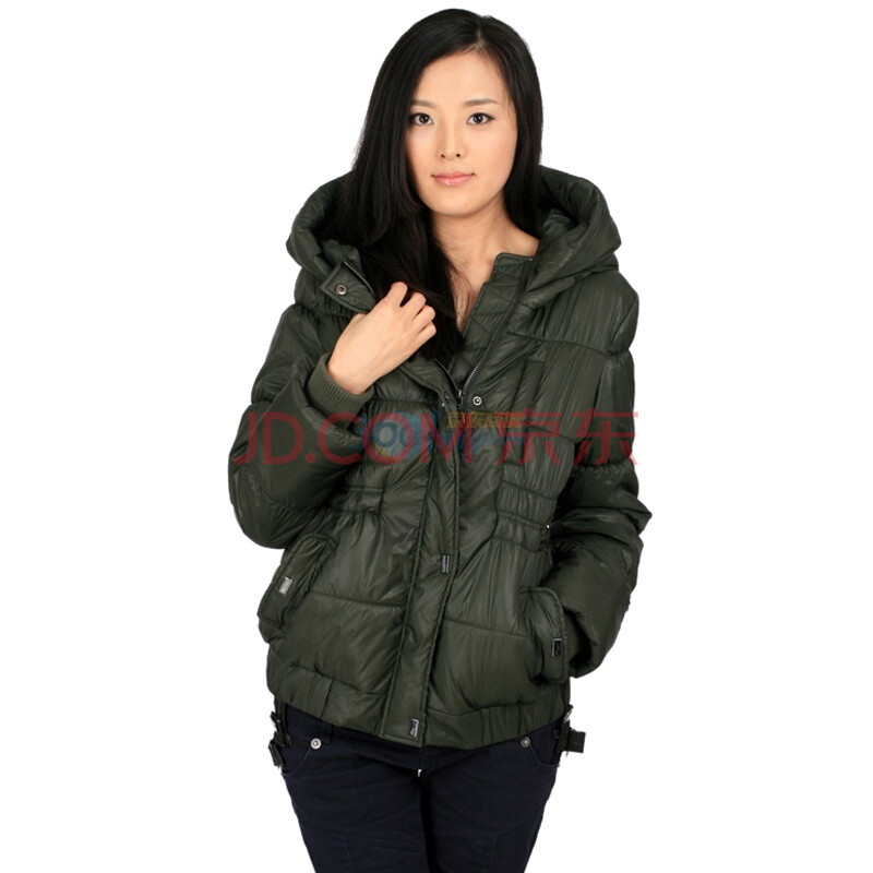 【梵可物语女式短款棉衣FS10D002海藻绿色M】FRANK S