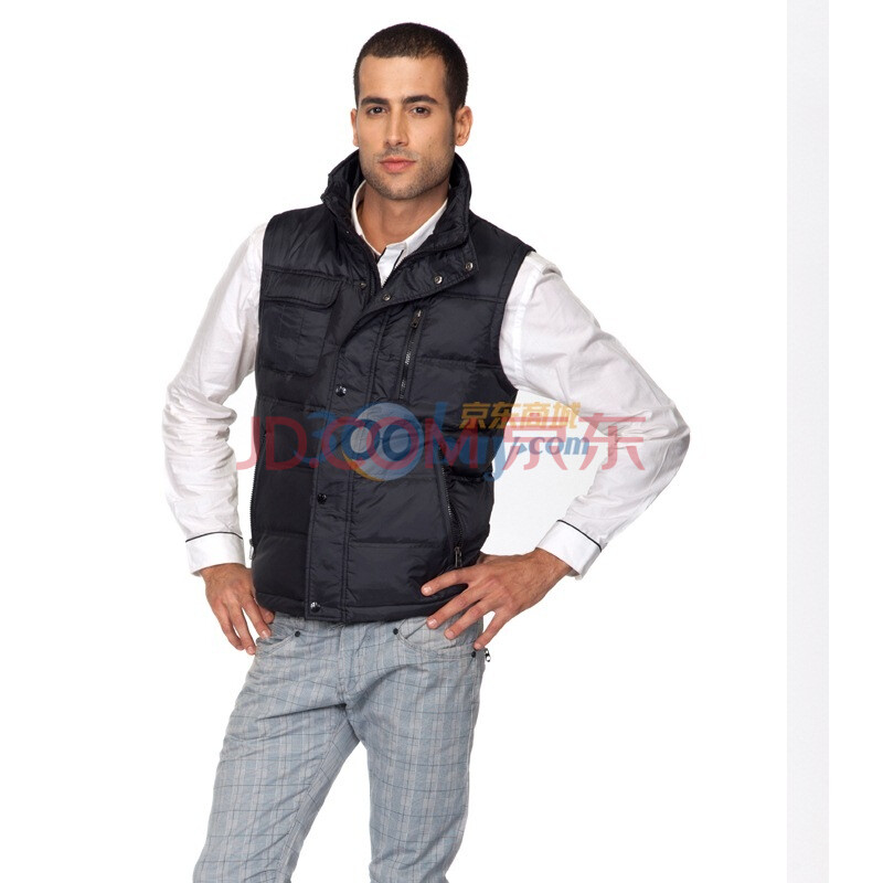 <em>杰奥</em>jieao<em>羽绒服 男款</em>高档<em>马甲</em> 欧版多兜设计 提