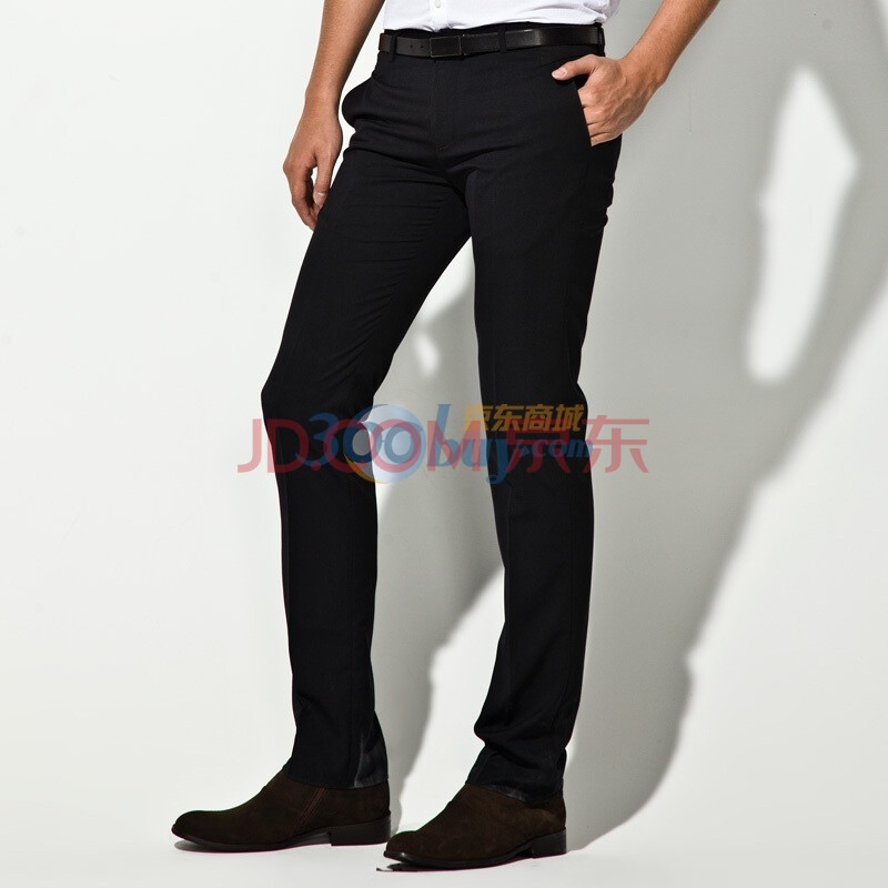 PEACEBIRD太平鸟 裤子夏季男装2011新品中腰商务休闲西裤82410215001 黑色 S图片