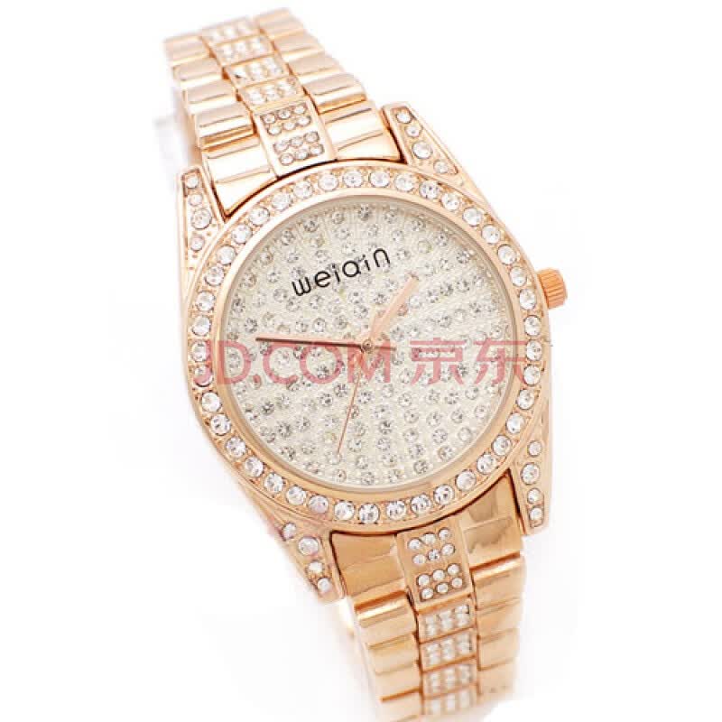 WEIQIN进口机芯 中性 钢带满天星水钻腕<em>女表</em>w
