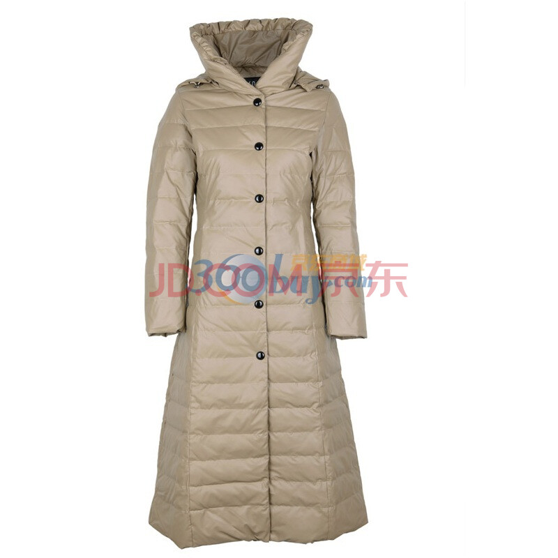 O.SA 冬装新款<em>女装羽绒服</em> 韩版加长款白鸭绒羽