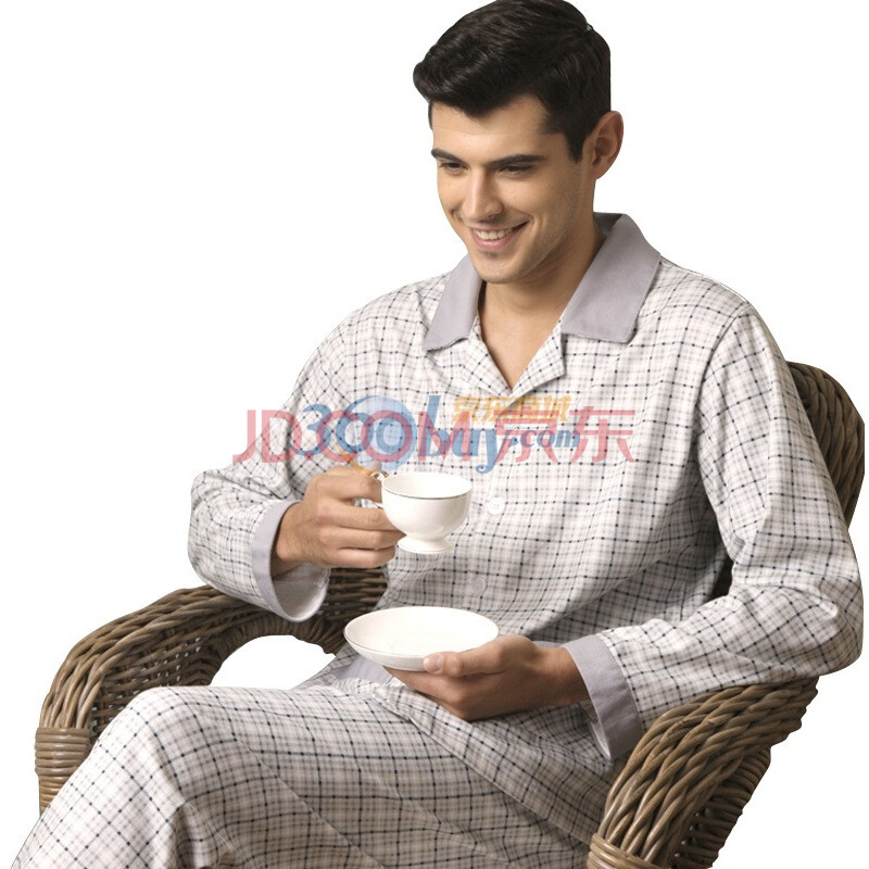 芬腾 Fenteng <em>男士针织棉</em>长袖<em>睡衣</em>家居服套装