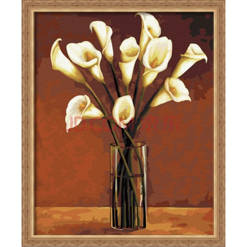 diy<em>数字油画</em> 数字彩绘 自助油画diy 美事马蹄莲