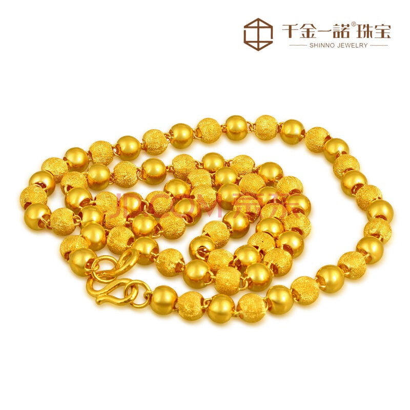 千金一诺珠宝 999千足金项链 24K黄金 男款 佛