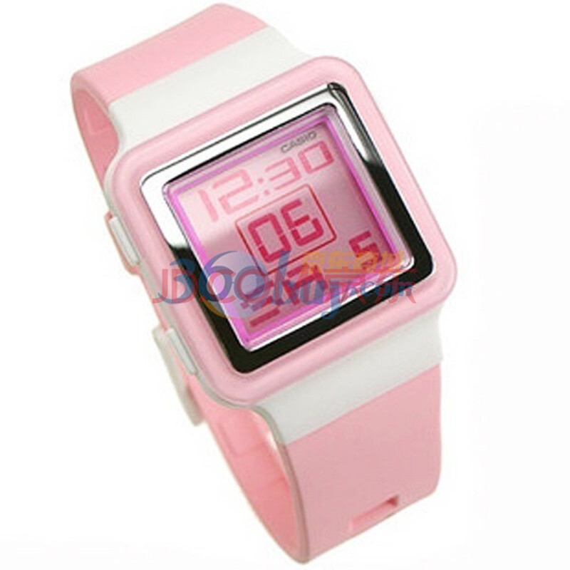 CASIO卡西欧<em>电子</em>女士<em>手表</em>运动简约 数字 粉红