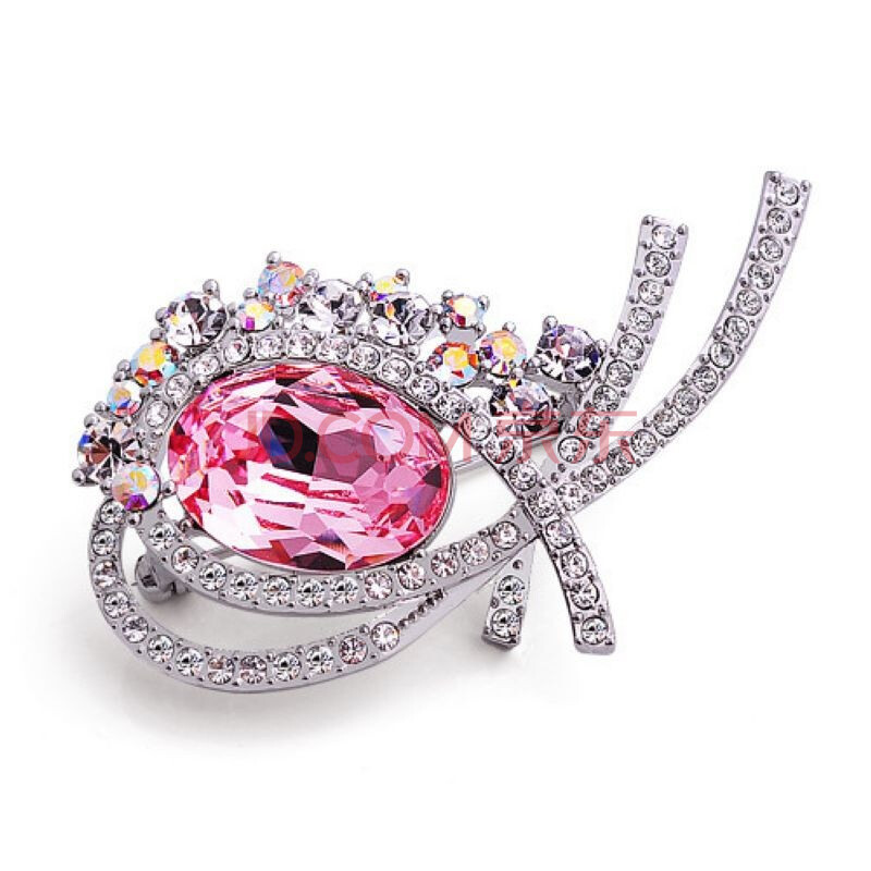 Mbox饰品 绕指柔 时尚优雅大方胸针 采用施华