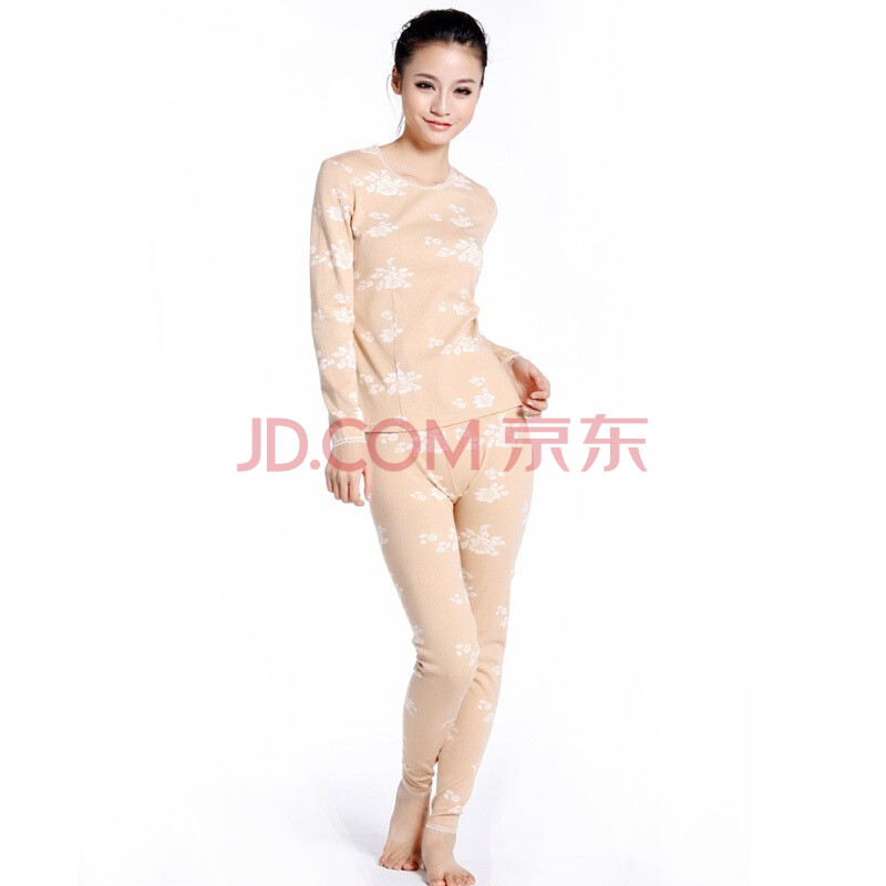 顶瓜瓜 圆领秋衣秋裤保暖<em>女式内衣套装</em>NH-02