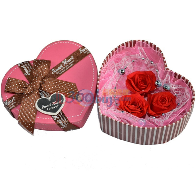 生日礼物+生日礼品3朵红玫瑰保鲜花礼盒