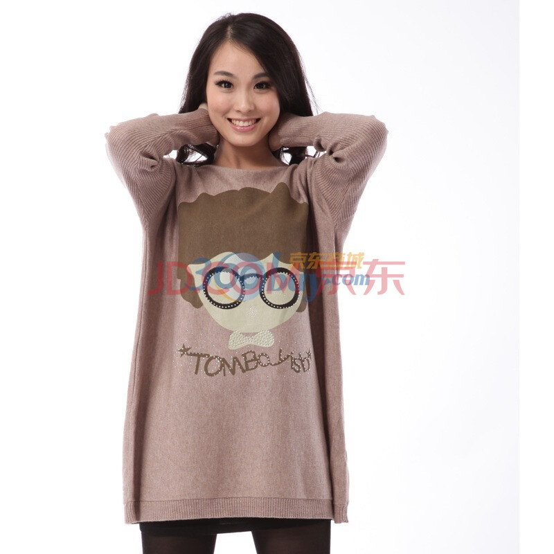 韩宿 秋冬新款大码女装气质天丝羊毛衫毛衣针