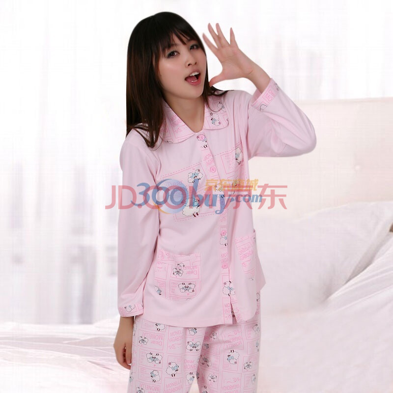 金丰田女士可爱<em>卡通睡衣套装</em>1395 粉红 XL<em>图片</em>