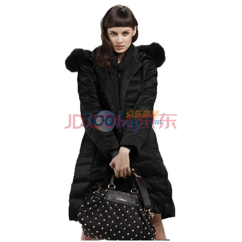 Sharon雪伦 经典中长款 狐狸毛领<em>女士羽绒服</em> 6