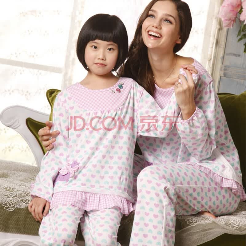 <em>芬腾</em>家居服 亲子<em>睡衣</em>长袖纯棉针织母<em>女装</em> Z67
