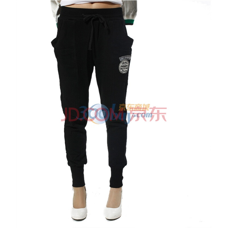 伊雯 超有范个性图案宽松韩版纯棉<em>哈伦裤女裤</em>