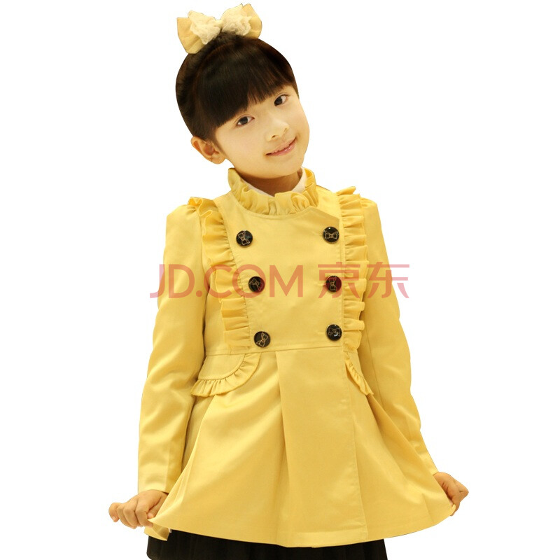 笛莎女儿童装deesha<em>秋冬</em>韩版<em>风衣外套</em>11169