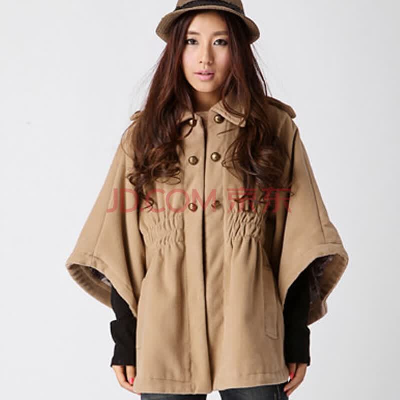 <em>韩都衣舍</em> 韩国<em>外套</em>秋冬季新品纯色毛呢斗篷女