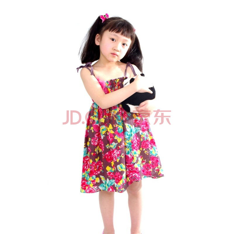 南瓜布丁 <em>女童</em>裙子 <em>女童</em>吊带<em>连衣裙</em> <em>纯棉</em>舒适面