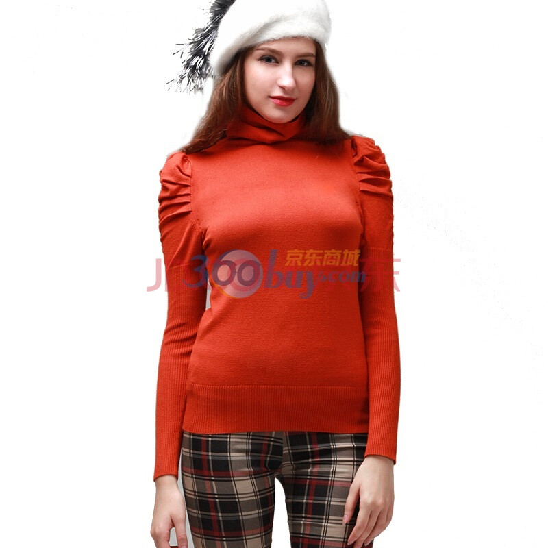 卓欧TOAIOU新款纯色<em>高领</em>小耸肩<em>紧身</em>弹力打底