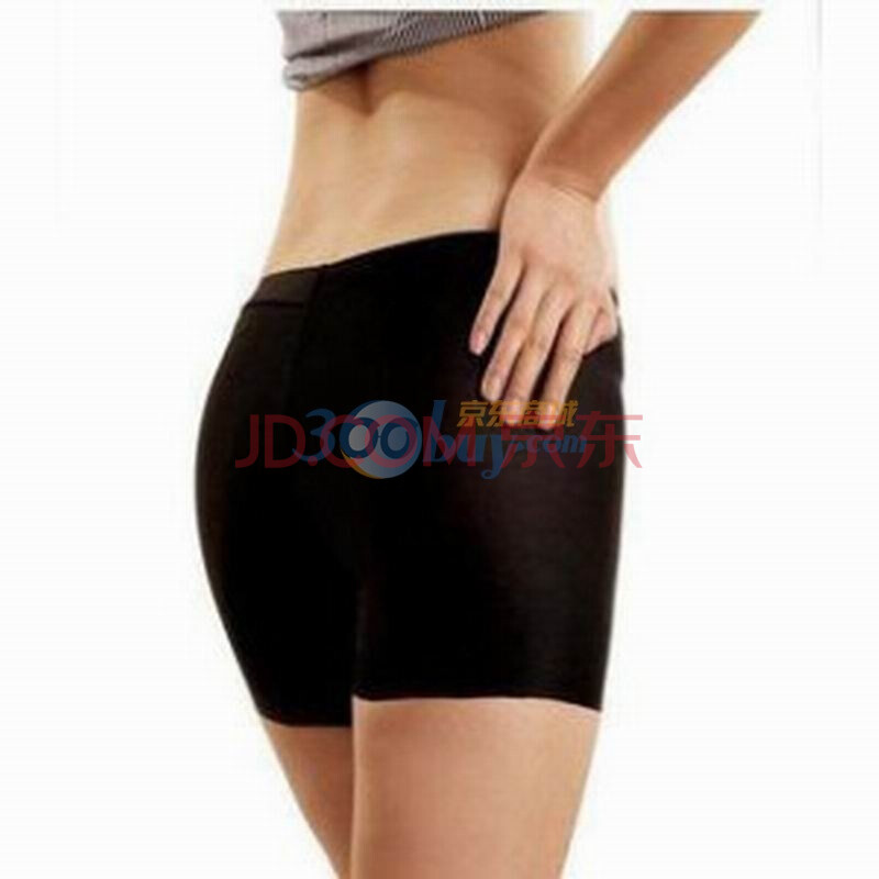 依蕾斯女士内裤 防走光 安全平角三分莫代尔打底裤7925 3条装 黑色 均码图片