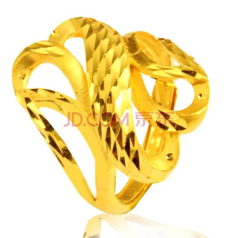 【浪漫丽人】999<em>千足金</em>24K黄金<em>女款戒指</em>6.82