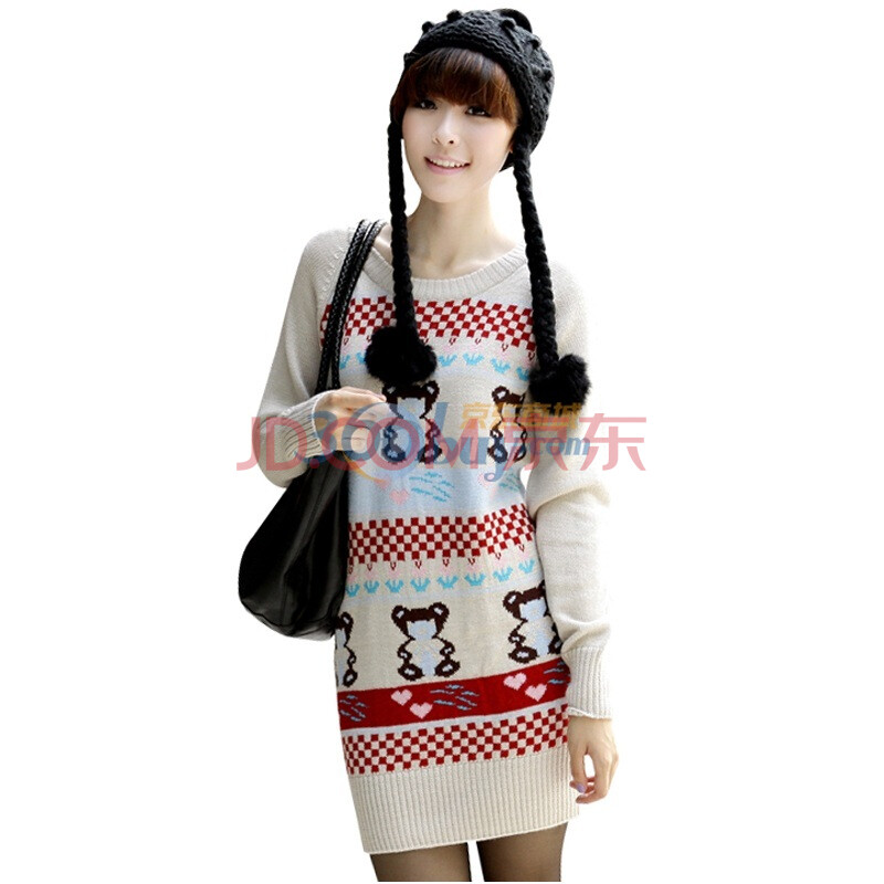 蓝海湾三只小熊修身<em>毛衣</em> <em>665</em> 茶色 均码图片