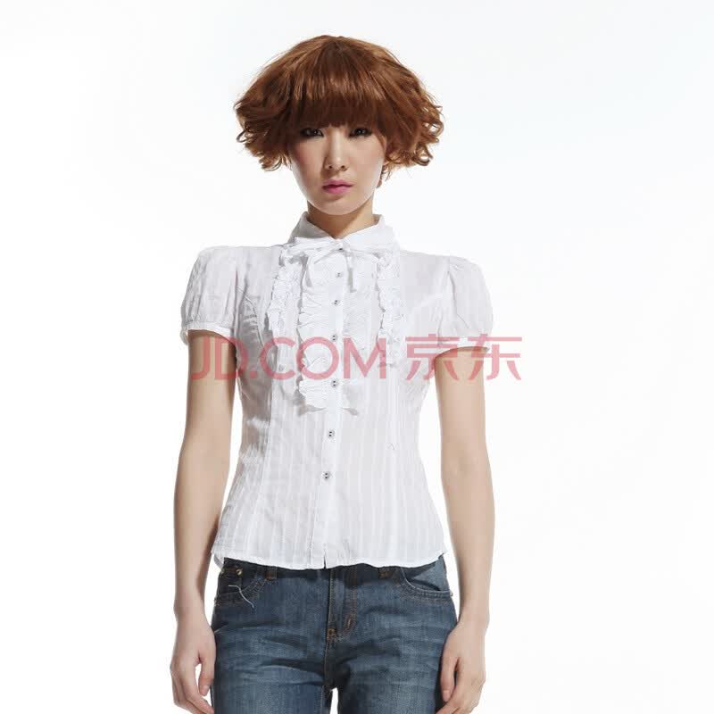 唐狮Tonlion<em>女短袖衬衫</em> 111221013102 白色 M