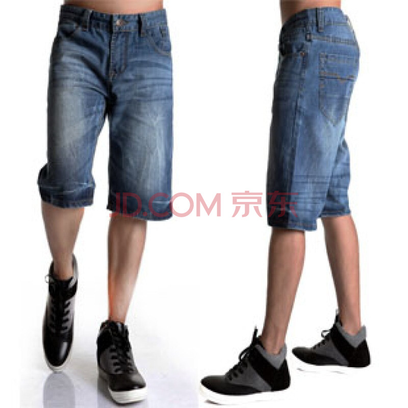公子一派新款夏装裤子韩版<em>休闲</em>中裤<em>男士牛仔</em>五
