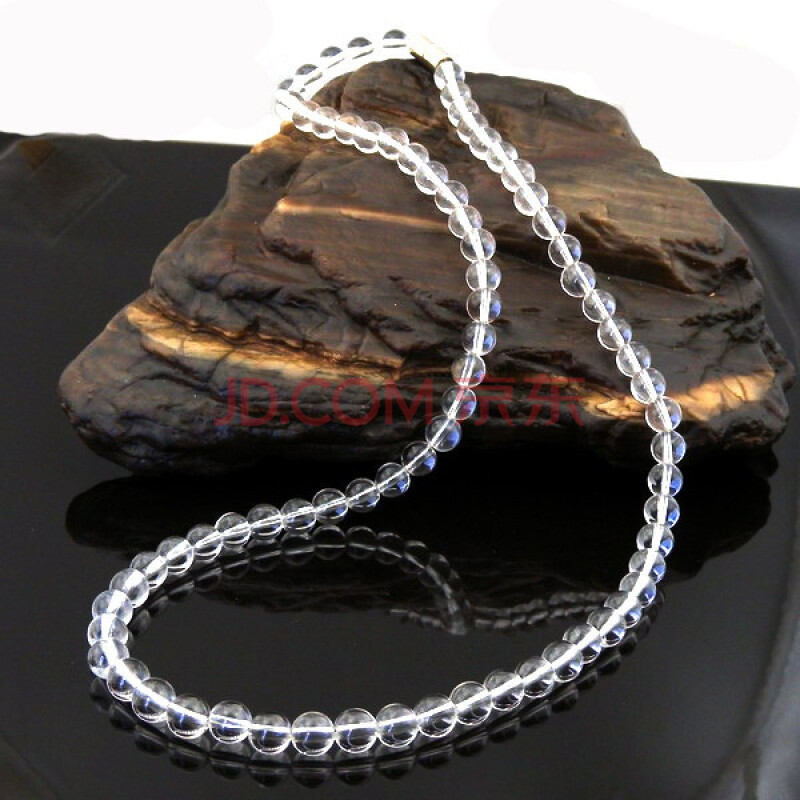 一生一石3A级天然白水晶项链6mm45cm图片搜