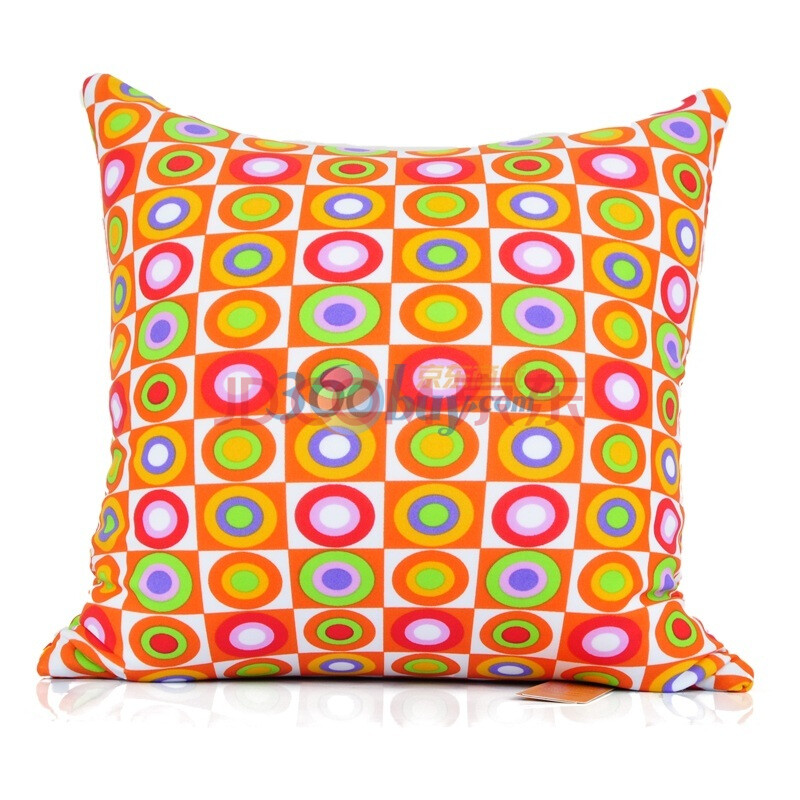 leadershow乐秀 时尚沙发靠垫 印花多色方枕 粒
