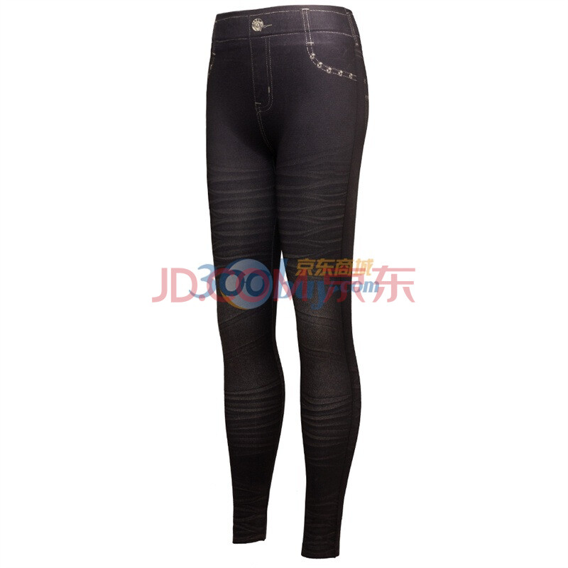 Giordano佐丹奴 女牛仔印花弹力紧身裤袜 014