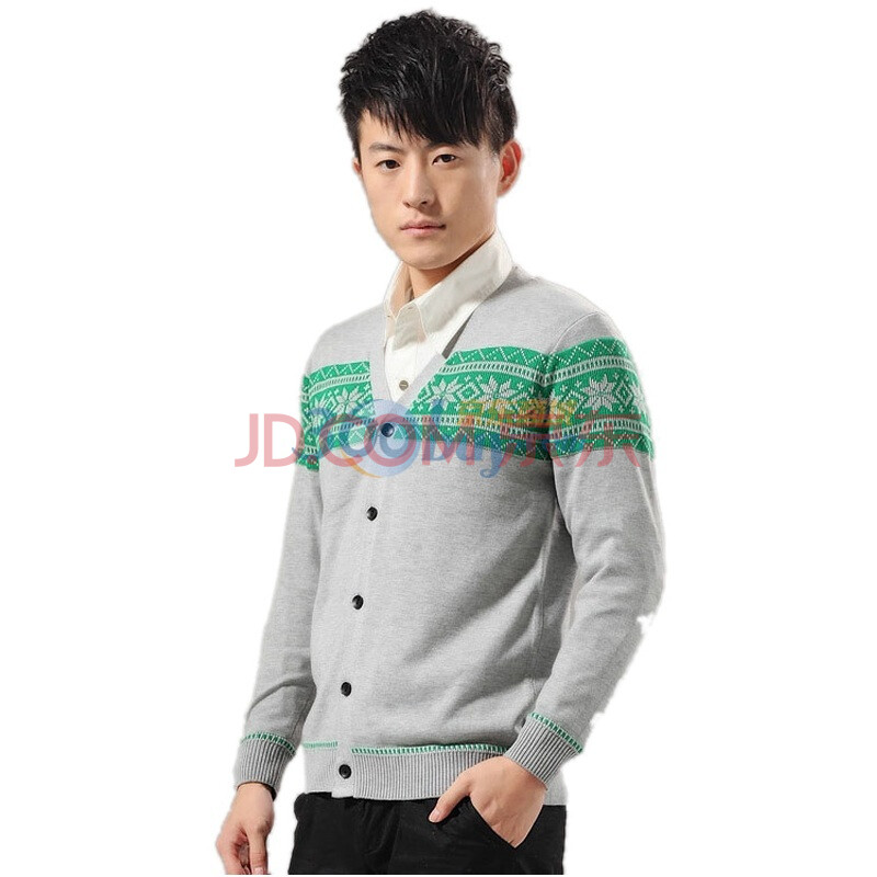 维多克果VITOCOGO时尚潮流条纹<em>开衫</em>休闲商