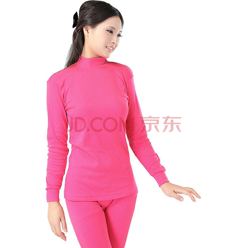 施魅儿纯棉<em>女士秋衣</em>套装NQY01 粉色 M图片