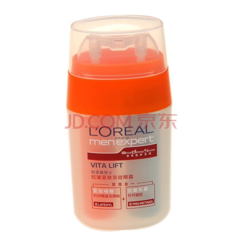 LOREAL欧莱雅男士抗皱紧肤双效眼霜15ml图