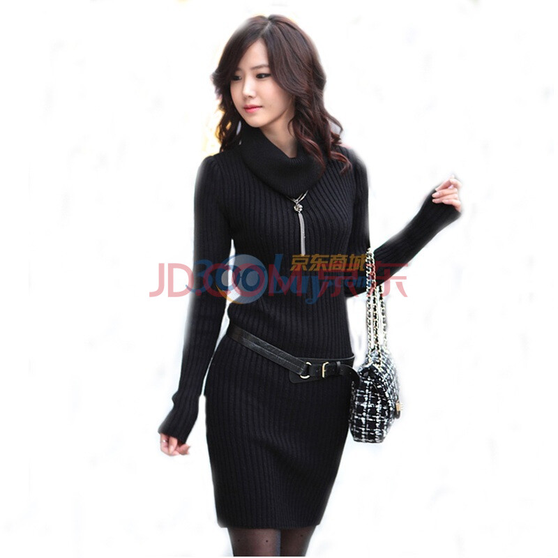 吾爱依品 韩国<em>冬季时尚毛衣</em> 淑女修身高领毛织