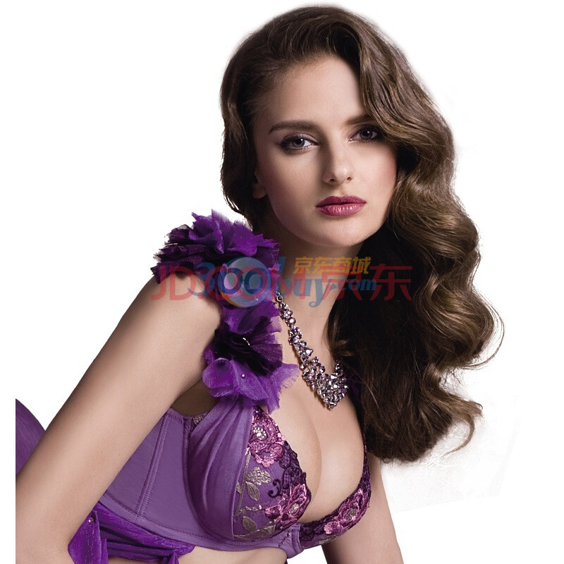 LENO奥丽侬 精致立体刺绣3/4低鸡心软棉<em>围文</em>