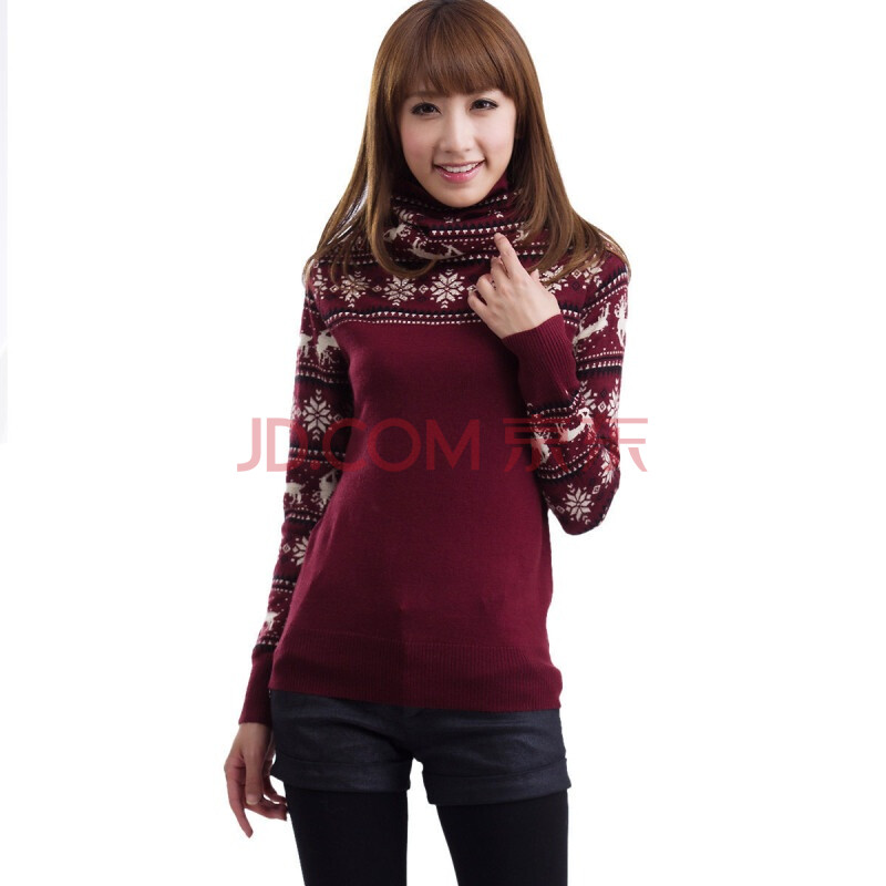 妮蕾迪 2011秋装新款女装 <em>圣诞小鹿</em>麋鹿<em>雪花</em>高