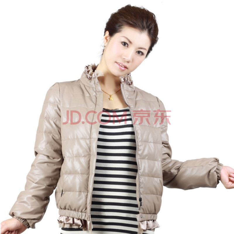 YAD 新款<em>羽绒</em>服 女短款皮衣<em>羽绒</em>服<em>女装外套</em> S