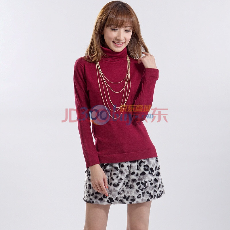 HZ 2012秋装新款时尚韩版女士<em>高领长款</em>修身毛