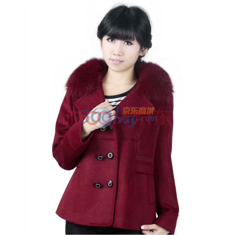 YAD <em>秋冬</em>新款羊绒<em>毛呢</em>大衣 <em>女装短款外套呢子</em>
