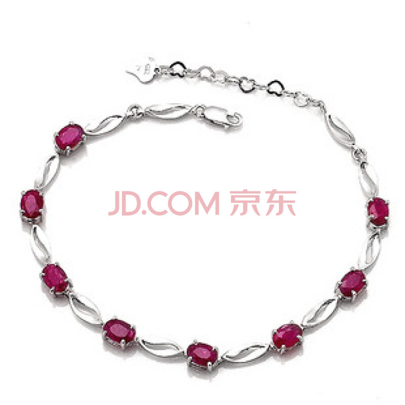山水晶饰品 纯银天然红宝石<em>手链 女 韩版时尚</em>可
