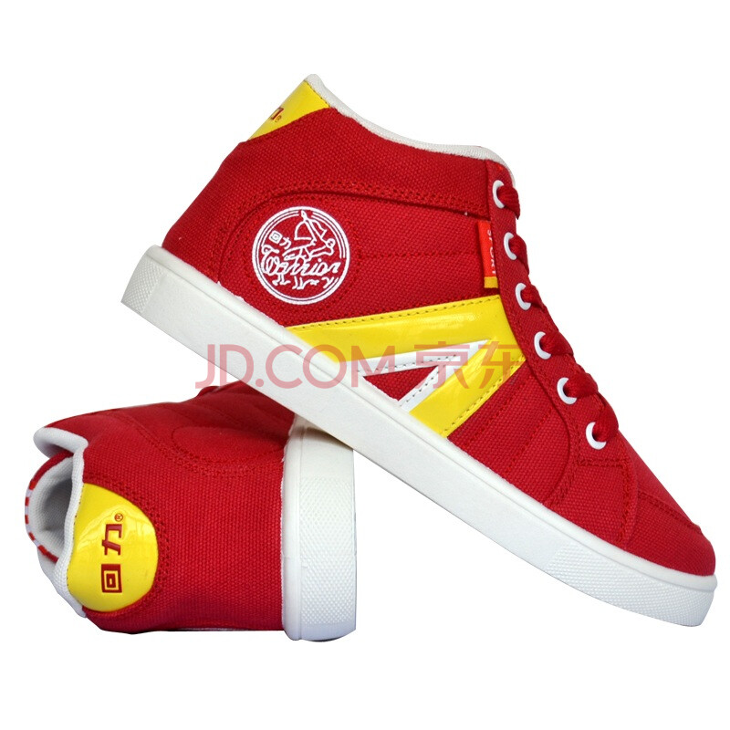 回力鞋warrior 女式高帮休闲帆布鞋 6011 大红