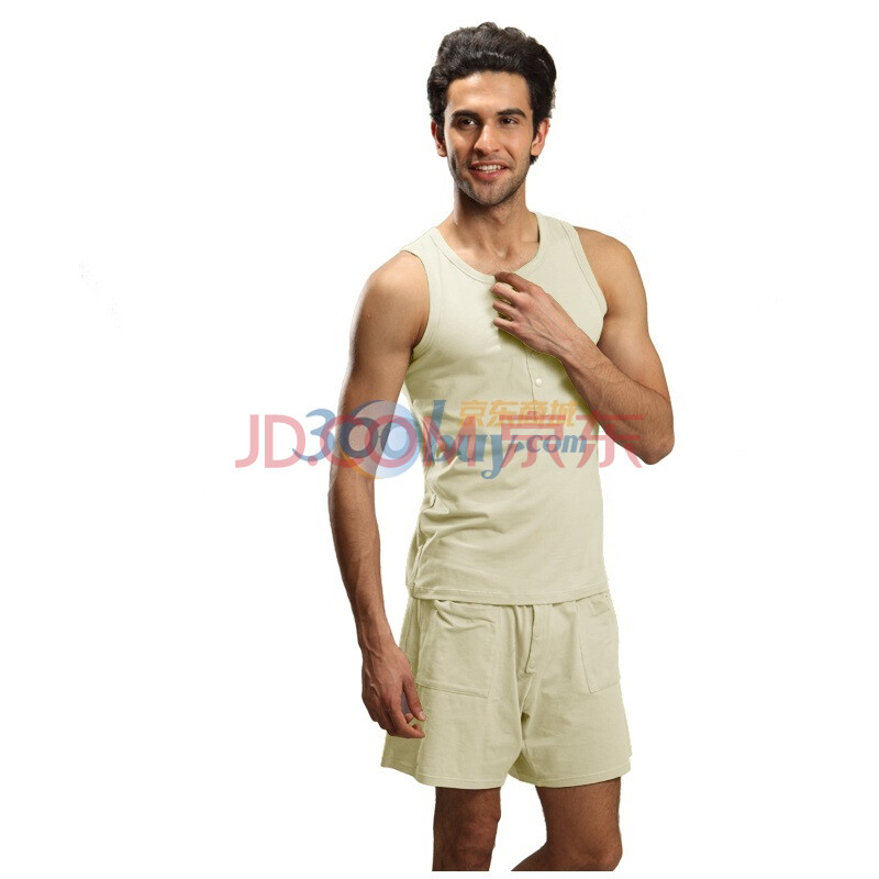 IITA春夏男士睡衣家居服 <em>全棉运动</em>男士<em>背心短裤</em>